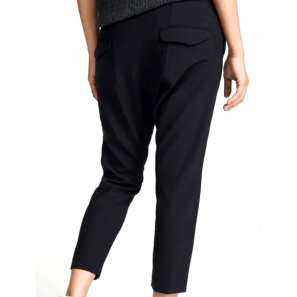 NEW Nili Lotan 8 Slouchy WOOL Drawstring Delancy Pants Elastic Waist Paris Black - Picture 4 of 8